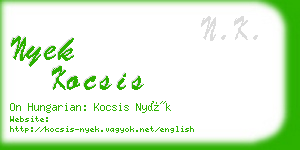 nyek kocsis business card